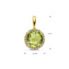 hanger peridot en diamant 0.09ct h si 14K geelgoud - Afbeelding 4