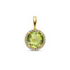 hanger peridot en diamant 0.09ct h si 14K geelgoud