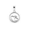 hanger rondje en harten zilver gerhodineerd