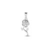 hanger roos zilver gerhodineerd