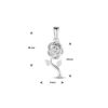 hanger roos zilver gerhodineerd - Afbeelding 4