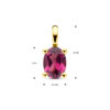 hanger roze rhodoliet 14K geelgoud - Afbeelding 4