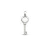 hanger sleutel zirkonia zilver gerhodineerd