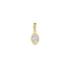 hanger zirkonia 13,5 mm 14K geelgoud