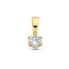 hanger zirkonia 14K geelgoud