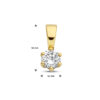 hanger zirkonia 14K geelgoud - Afbeelding 4