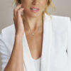 hanger zirkonia en parel zilver gerhodineerd - Afbeelding 2