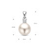 hanger zirkonia en parel zilver gerhodineerd - Afbeelding 4