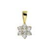 hanger zirkonia halo 14K geelgoud