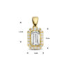 hanger zirkonia halo 14K geelgoud - Afbeelding 4
