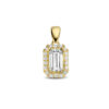 hanger zirkonia halo 14K geelgoud