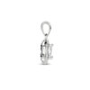 hanger zirkonia halo zilver gerhodineerd - Afbeelding 3