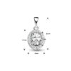hanger zirkonia halo zilver gerhodineerd - Afbeelding 4