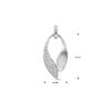 hanger zirkonia poli/mat 22 mm zilver gerhodineerd - Afbeelding 4