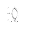 hanger zirkonia zilver gerhodineerd - Afbeelding 4