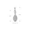 hanger zirkonia zilver gerhodineerd - Afbeelding 4