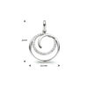 hanger zirkonia zilver gerhodineerd - Afbeelding 4