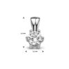 hanger zirkonia zilver gerhodineerd - Afbeelding 4