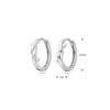 klapoorringen 12,5 mm zilver gerhodineerd - Afbeelding 4