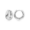 klapoorringen 14 mm zilver gerhodineerd - Afbeelding 3