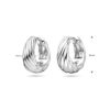 klapoorringen 14 mm zilver gerhodineerd - Afbeelding 4