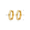 klapoorringen 16 mm 14K geelgoud - Afbeelding 4