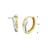 klapoorringen bicolor gestift 14K geelgoud - Afbeelding 3