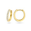 klapoorringen diamant 0.15ct (2x0.075ct) g si 14K geelgoud - Afbeelding 3