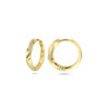 klapoorringen diamant 0.20ct (2x 0.10ct) h si 15 mm 14K geelgoud - Afbeelding 3