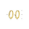 klapoorringen diamant 0.20ct (2x 0.10ct) h si 15 mm 14K geelgoud - Afbeelding 4