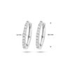 klapoorringen diamant 0.20ct (2x0.10ct) g si 14K witgoud - Afbeelding 4