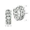 klapoorringen gourmet 16,5 x 6,5 mm zilver gerhodineerd - Afbeelding 3
