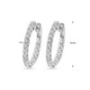 klapoorringen lab grown diamant 0.46ct (2x 0.23ct) h si 14K witgoud - Afbeelding 4