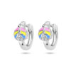 klapoorringen lieveheersbeestje zirkonia zilver gerhodineerd
