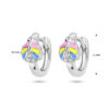 klapoorringen lieveheersbeestje zirkonia zilver gerhodineerd - Afbeelding 4