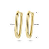 klapoorringen paperclip 14K geelgoud - Afbeelding 4
