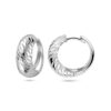 klapoorringen poli/mat 18 mm zilver gerhodineerd - Afbeelding 3