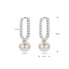 klapoorringen synth. parel zilver gerhodineerd - Afbeelding 4