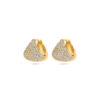 klapoorringen zirkonia 11 mm 1 micron zilver verguld (geel)
