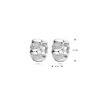 klapoorringen zirkonia 11 mm zilver gerhodineerd - Afbeelding 4