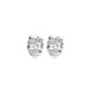 klapoorringen zirkonia 11 mm zilver gerhodineerd