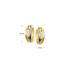 klapoorringen zirkonia 14K geelgoud - Afbeelding 2