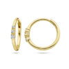 klapoorringen zirkonia 14K geelgoud - Afbeelding 3