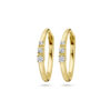 klapoorringen zirkonia 14K geelgoud