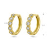 klapoorringen zirkonia 14K geelgoud - Afbeelding 4