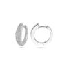 klapoorringen zirkonia 16 mm zilver gerhodineerd - Afbeelding 3