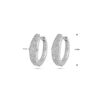 klapoorringen zirkonia 16 mm zilver gerhodineerd - Afbeelding 4