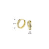klapoorringen zirkonia 2,5 x 12 mm 14K geel - Afbeelding 2