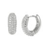 klapoorringen zirkonia zilver gerhodineerd