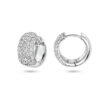 klapoorringen zirkonia zilver gerhodineerd - Afbeelding 3